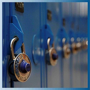 locks shown on locker doors