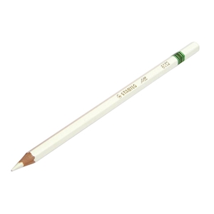 Image shows a white marking pencil, made by Steadler