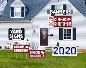 custom grad yard signs