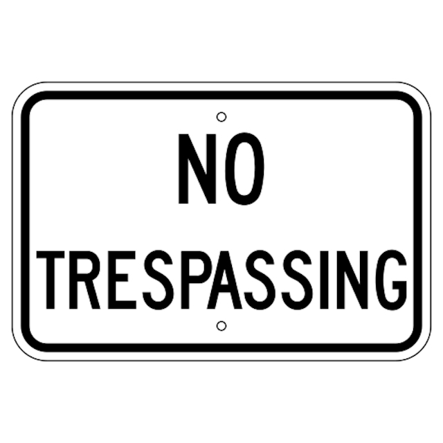 No Trespassing Sign 2524