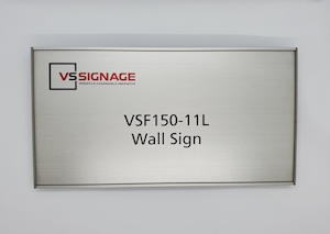 The VSF150-11L Door Sign create clean and attractive door / meeting room signs that can match the VS Signage System in an office where the same system could be used for VS office nameplates and VS base building signage.